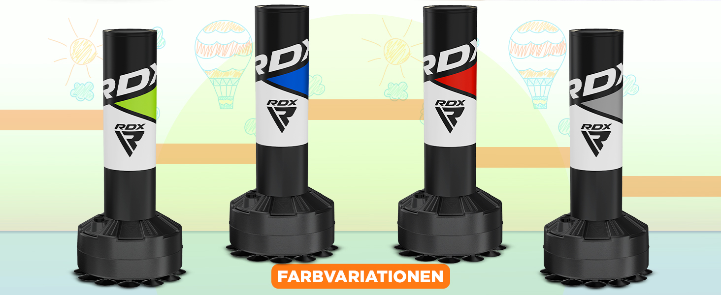 Дитячий боксерський мішок RDX 4ft з підставкою, рукавички для тренувань, MMA, кікбоксинг, бокс, бойові мистецтва, муай-тай, червоний