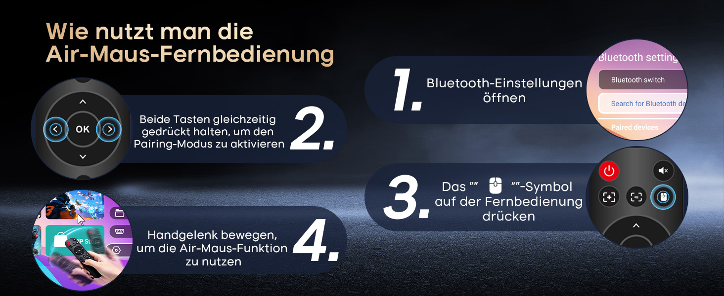 Magcubic Mini Beamer 4K/8K: Портативний проєктор з Android 14, WiFi 6, Bluetooth 5.4, Автофокус, Автоматична корекція трапеції, 180° поворот, 5W динамік, 800ANSI, HY350MAX