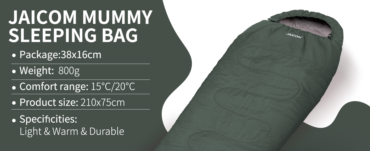 Спальний мішок 3-4 сезони Ultraleicht Mumienschлафзак [800г/1600г] для дорослих - Outdoor, кемпінг, трекінг, індор (зелений)