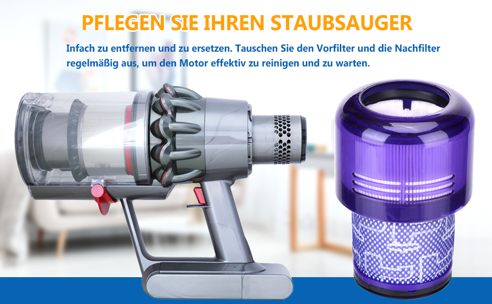 Фільтри для пилососа Dyson V7 V8: комплект 2 шт. HEPA, замінні, для моделей Animal та Absolute (# DY-96566101, DY-96747801)