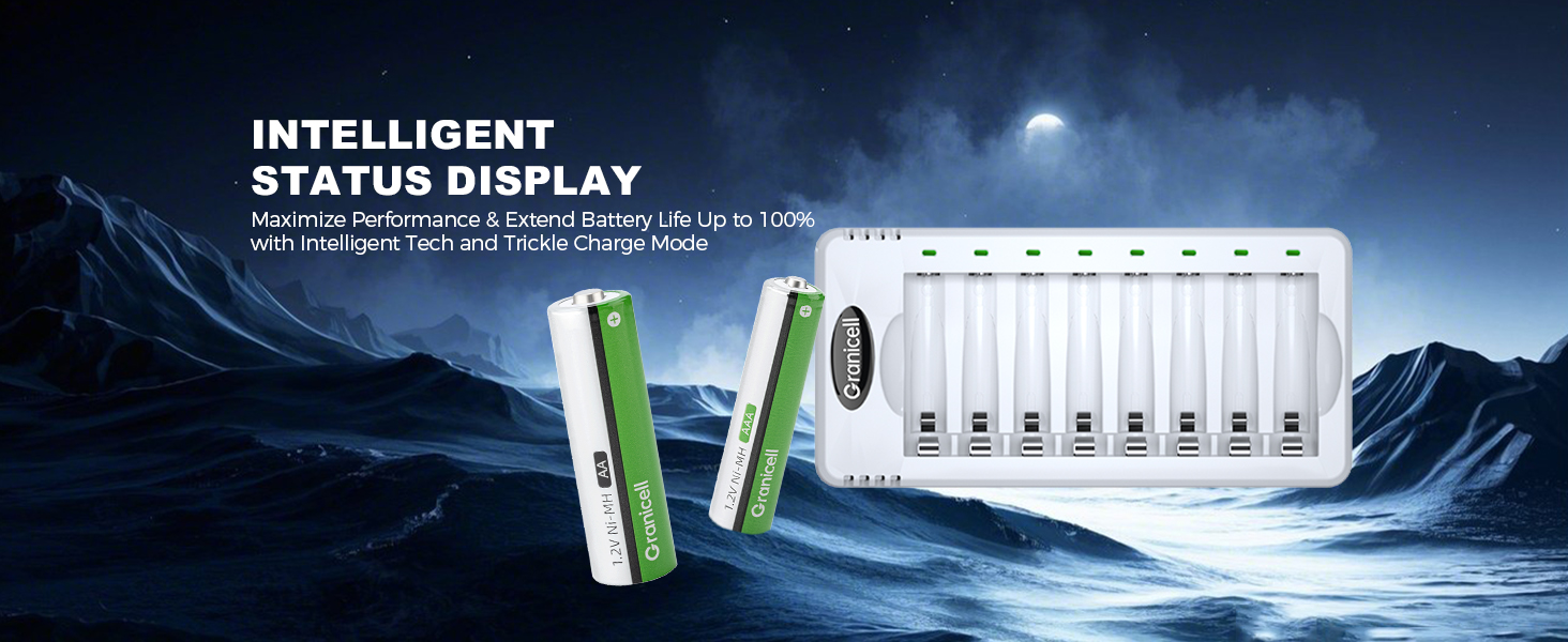 Зарядний пристрій AA + 4 x 2800mAh акумулятори AA 1.2V - Зарядний пристрій для акумуляторів NI-MH