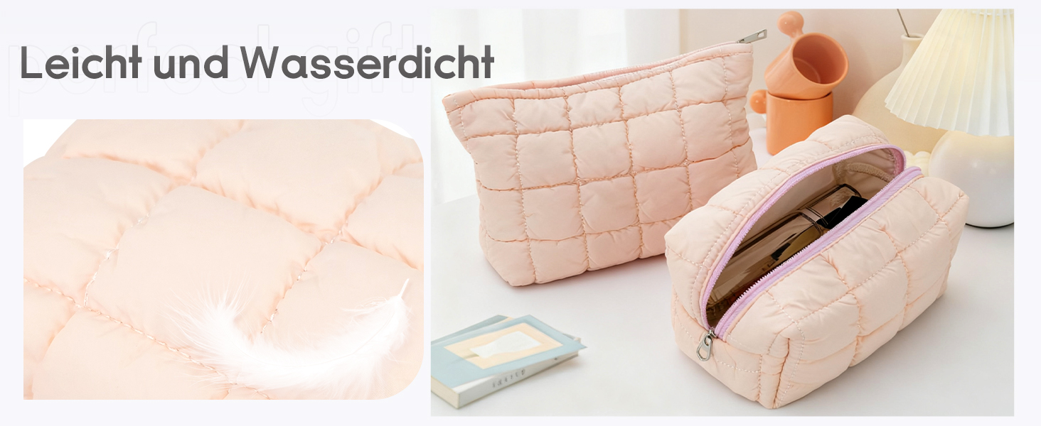 Набір косметичок для жінок: 3 шт. для макіяжу, подорожей та повсякденного використання (рожевий)