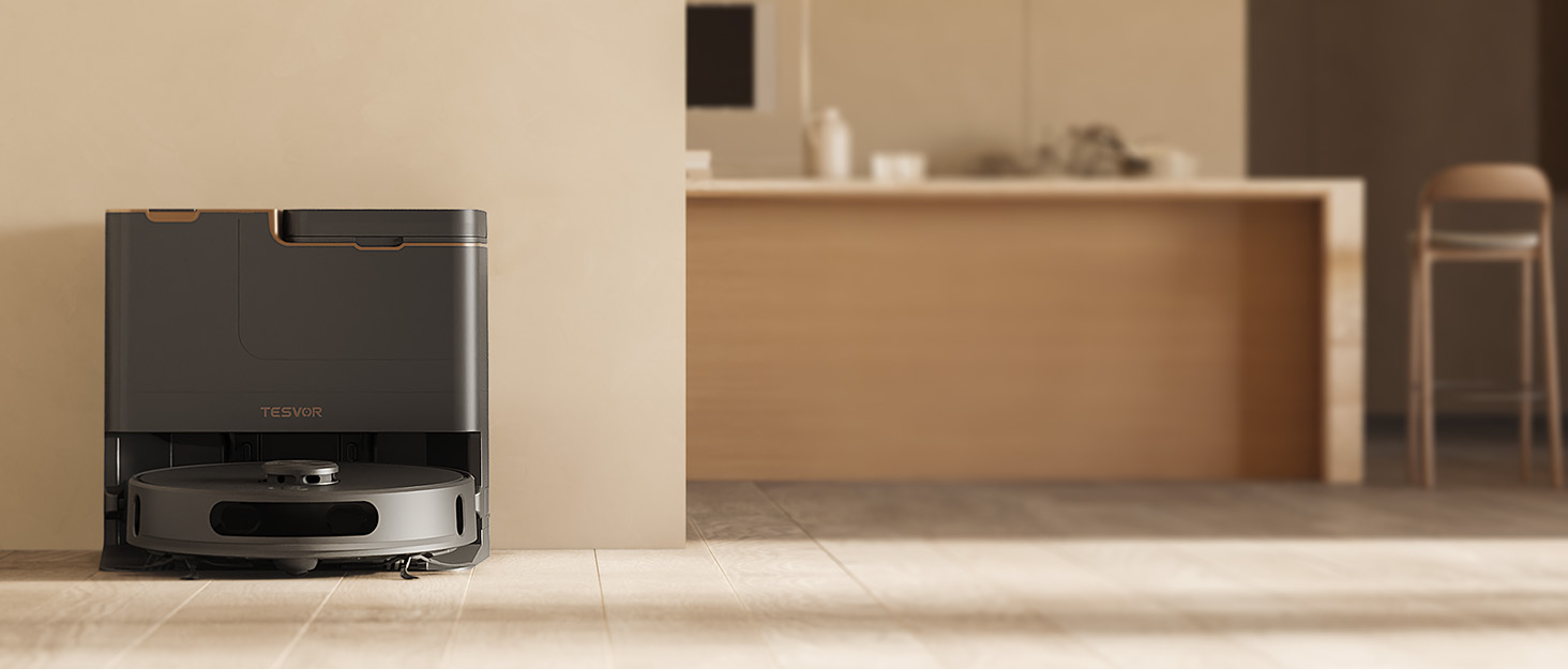 Робот-пилосос Tesvor S8MAX 3-в-1 з функцією миття, 8000Pa, LiDAR-навігація, 240 хв роботи, керування через додаток/Alexa, самостійна станція очищення 2.5л для великих приміщень з тваринами (X8 Ultra)