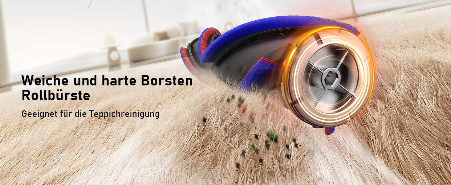 Бездротовий акумуляторний пилосос, 50000 Па, 580 Вт, 70 хв, 1.8 л, з дисплеєм, самостійна парковка, док-станція на стіні, антизаплутана щітка, 8-рівнева фільтрація, для шерсті тварин/килимів/твердих поверхонь/автомобіля