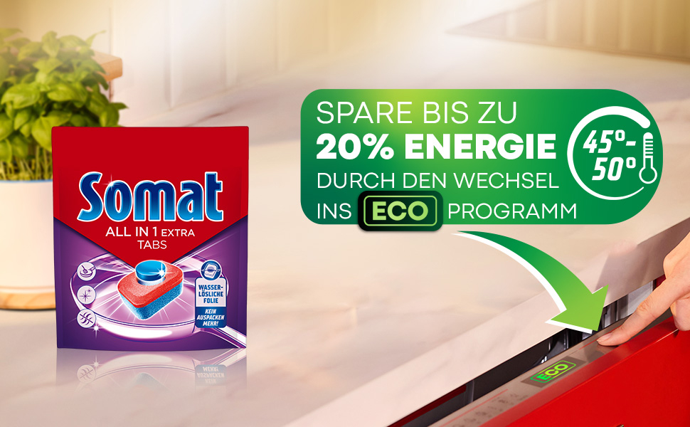 Таблетки для посудомийних машин Somat All in 1 Extra, для всіх програм (Eco, коротких, низькотемпературних), 92 шт