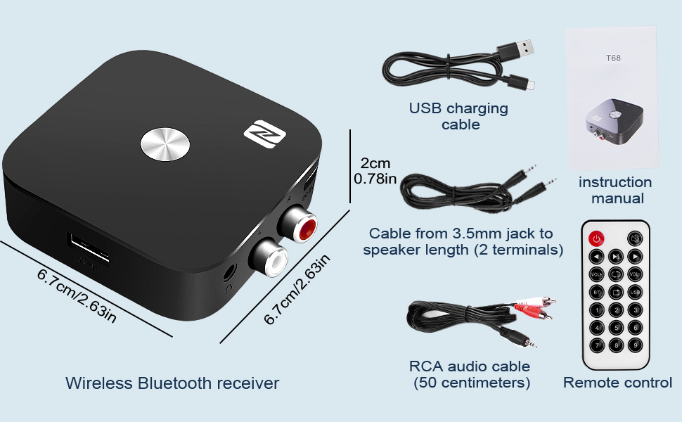 Bluetooth адаптер Aux 3.5 мм: Bluetooth 5.3 стереоприймач для аудіосистеми, автомобіля, підсилювача
