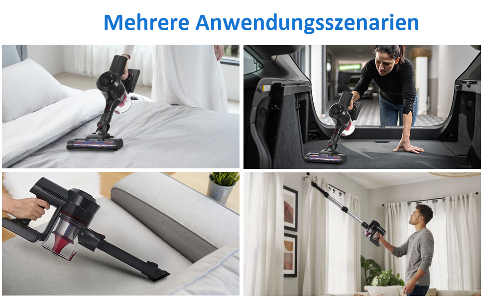 Акумуляторний пилосос Kavolet 25 kPa, 40 хв роботи, 2-в-1 для дому, офісу та авто. З насадкою для щілин та щіткою.