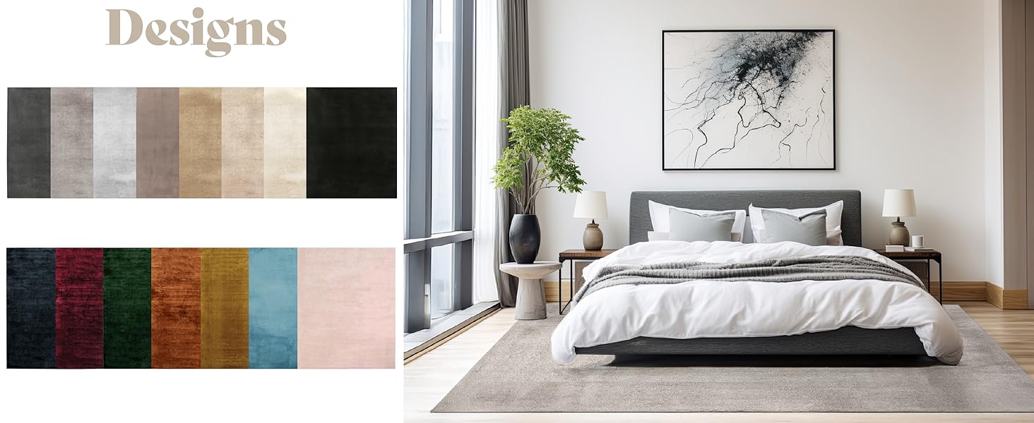 Килимок для вітальні TT Home Kurzflor: антиковзаюча підкладка, однотонний, сучасний, машинне прання, колір антрацит, розмір 140x200 см