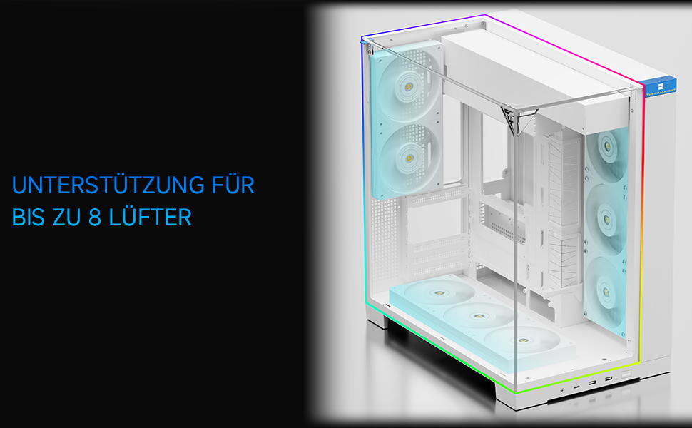 Ігровий корпус Thermalright A70 VISION White ATX з LCD-дисплеєм 9.16'', панорамною підсвіткою та підтримкою 8 вентиляторів