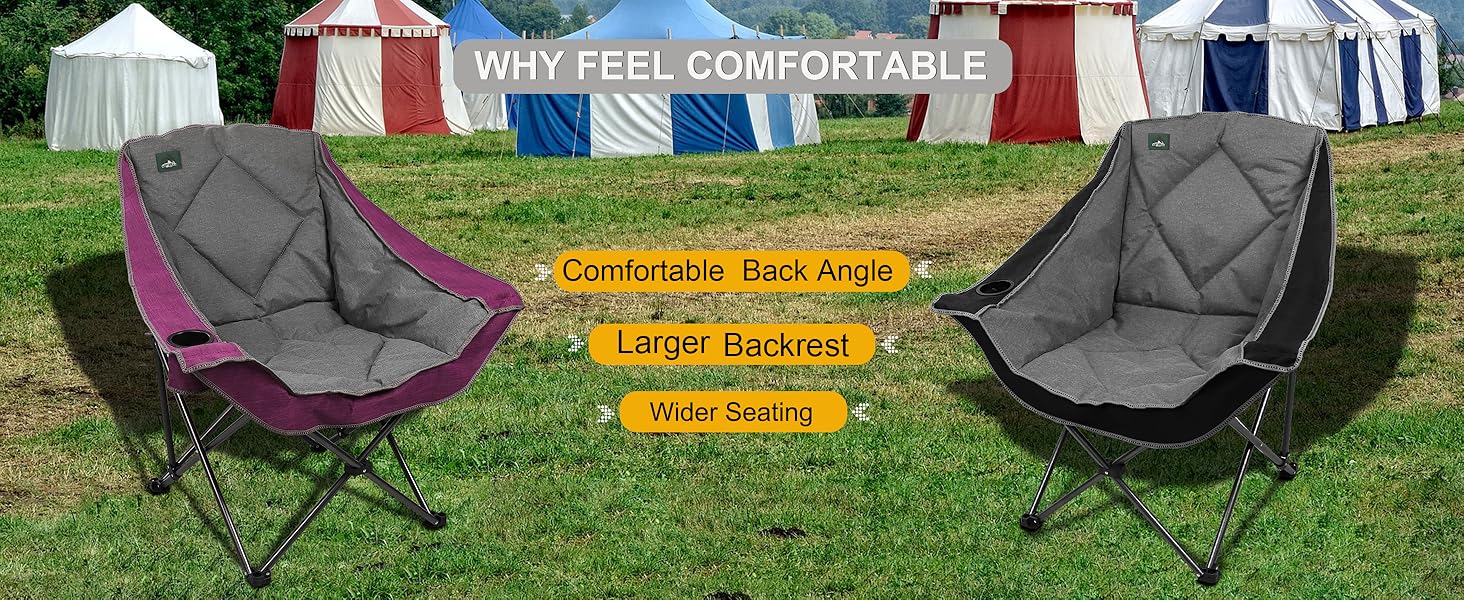 Розкладний кемпінговий стілець Northroad великого розміру для пляжу, піших прогулянок та пікніків, міцний (до 136 кг), з 2 тримачами для напоїв