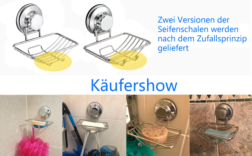 Тримач для мила з присосками SANNO, нержавіюча сталь, для ванної кімнати та кухні