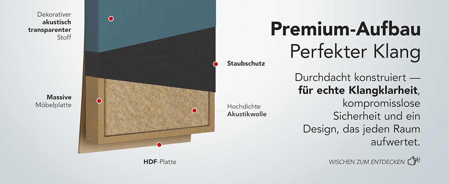 Акустична панель Addictive Sound Schallabsorber Wand Premium для стін та стелі, звукопоглинаюча панель класу A, 100x50x11 см, колір бордовий (Burgundy)