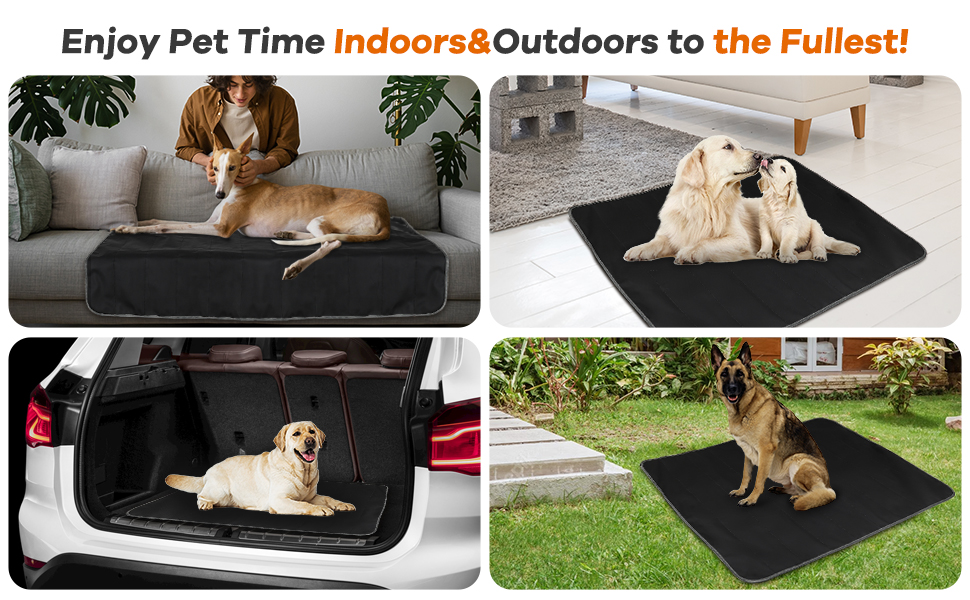 Килимок для собак та котів на вулицю та в будинок YFbrite, водонепроникний, з штучної шкіри, для кемпінгу (S)