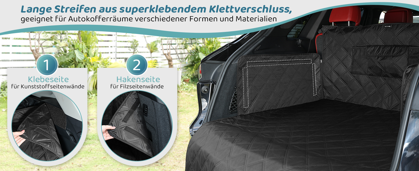 Захист для багажника автомобіля KYG для собак з нековзним покриттям, захистом бокових панелей та краю завантаження, універсальний килимок для багажника, ковдра для собак в авто, водонепроникний та стійкий до подряпин, 195 * 105 см