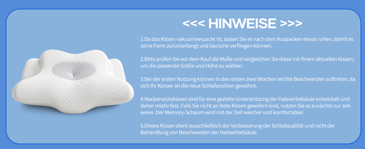 Ергономічна ортопедична подушка для шиї та голови з ефектом пам'яті (Memory Foam) 2-в-1, для сну на боці, спині та животі, зі знімним чохлом, 62 x 39 x 11/13 см, біла