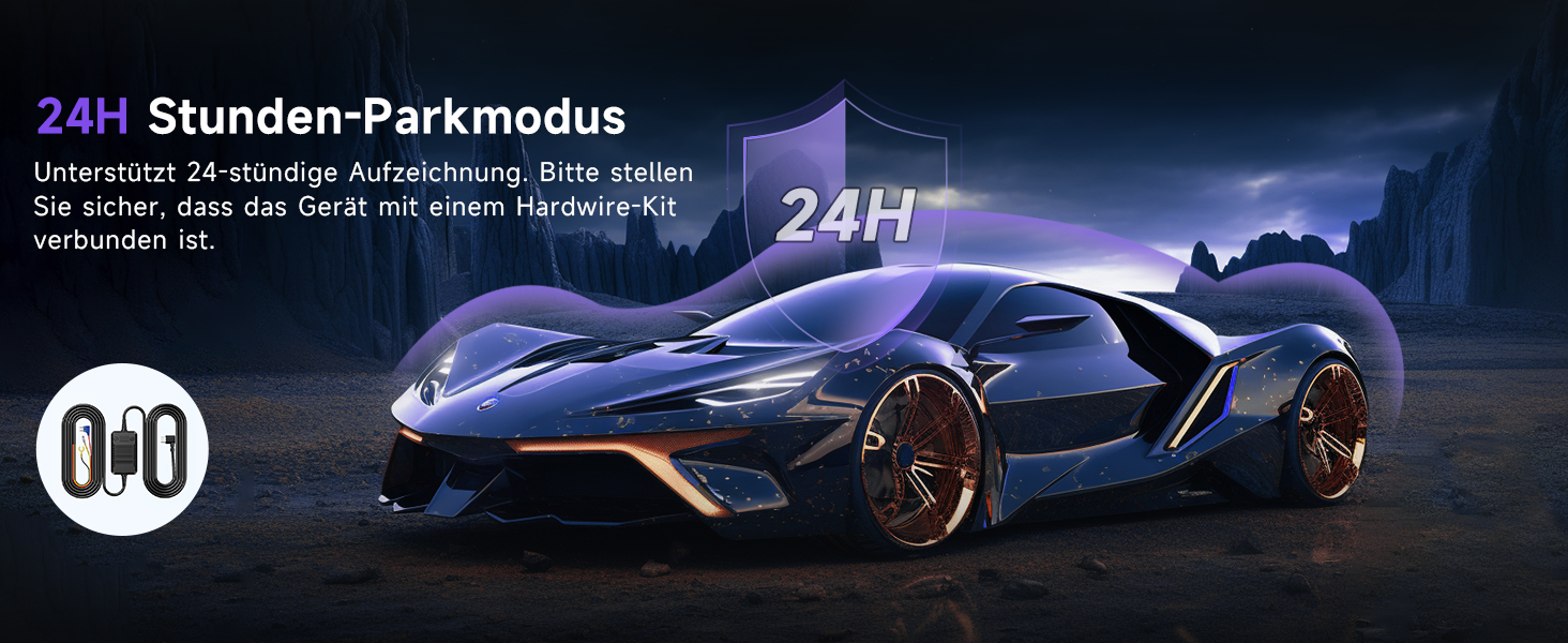 Відеореєстратор Auto Dashcam 4K+1080P з GPS, WiFi, паркуванням, подвійний об'єктив, 32GB карта пам'яті, 170° кут огляду, Super нічне бачення, G-сенсор, циклічна запис, керування через APP, Max 256GB, чорний