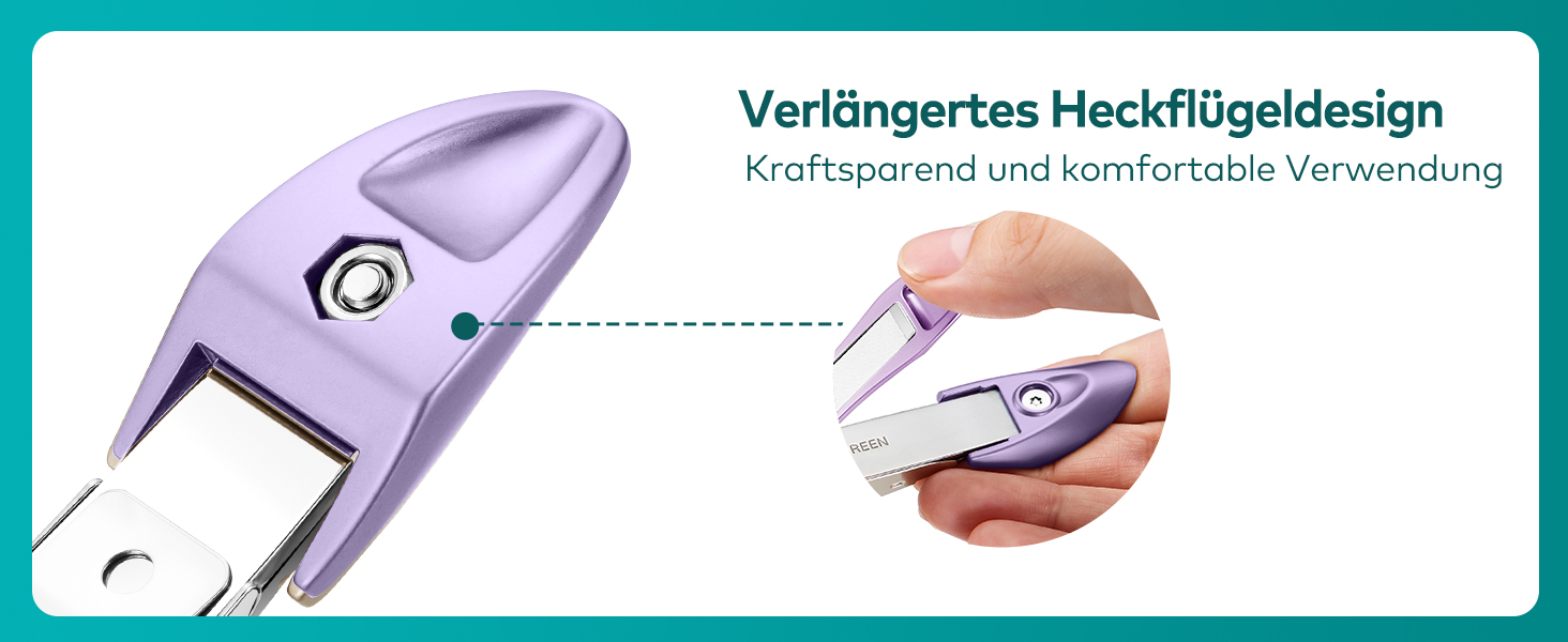 Професійний набір для манікюру MR.GREEN: кусачки для нігтів з пилкою, для жінок, чоловіків, дітей та літніх людей, фіолетовий колір, подарункова упаковка