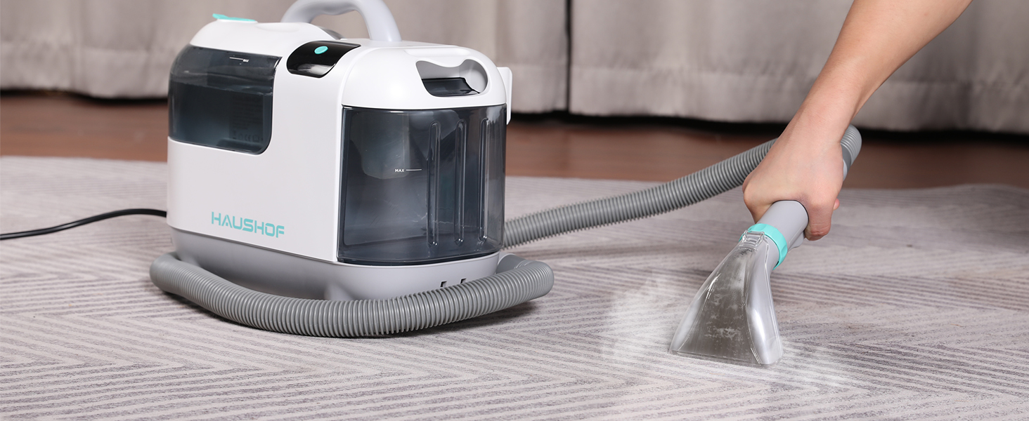 Пылесос с функцией пара HAUSHOF StainZapper Vapo: для коврів, диванів, авто. Очищувач з підігрівом та високою температурою. З миючим засобом.