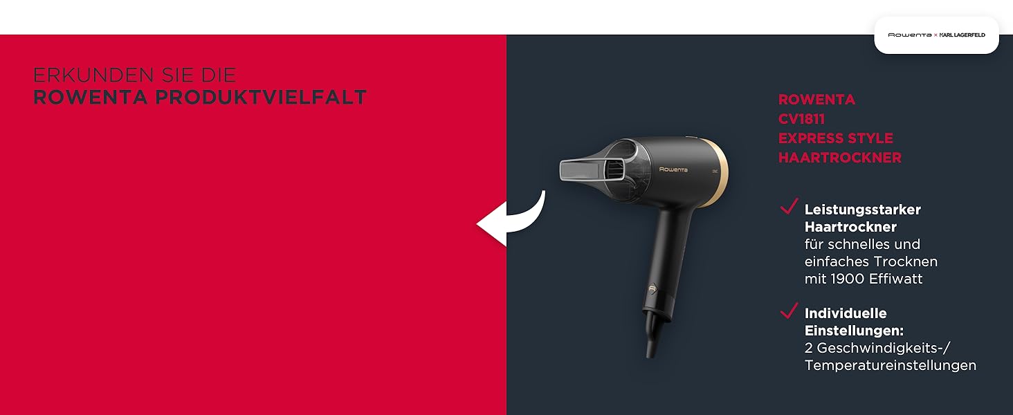 Випрямляч для волосся Rowenta x Karl Lagerfeld SF467L K/Pro Stylist з кераміно-іонним покриттям, чорно-червоний