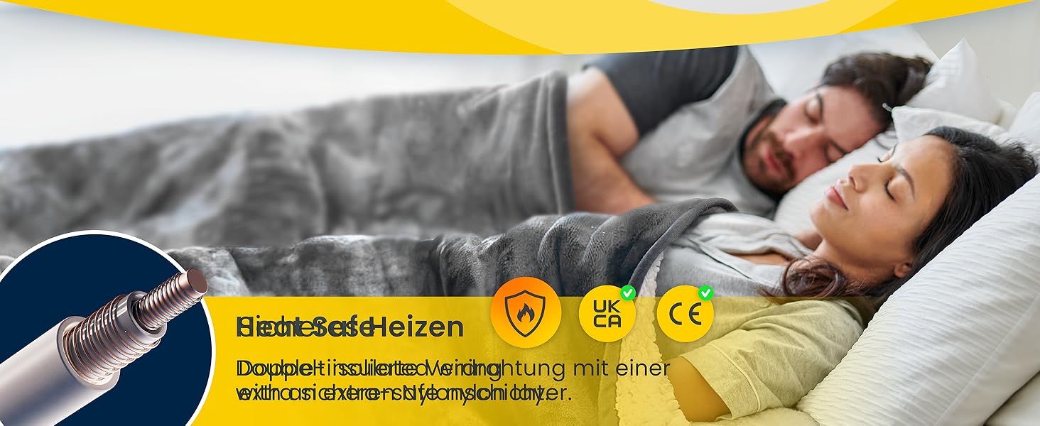 Електрична ковдра Cosi Home 180x130 см з підігрівом, автоматичним вимкненням, захистом від перегріву, з матеріалу Sherpa та Fleece, 10 температурних режимів, пульт керування, сірий колір