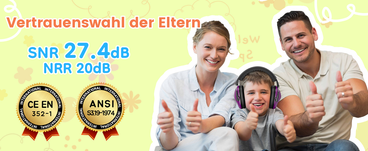 Навушники для захисту від шуму Dr.meter для дітей, блакитні. Ідеально підходять для дітей з аутизмом, для повсякденного використання, спорту та заходів.