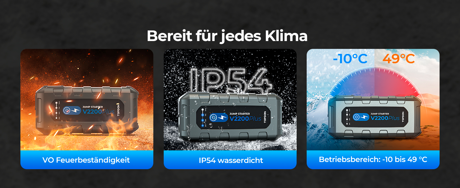 TOPDON V2200Air: Портативний пусковий пристрій та компресор для авто (2200A, 150PSI)