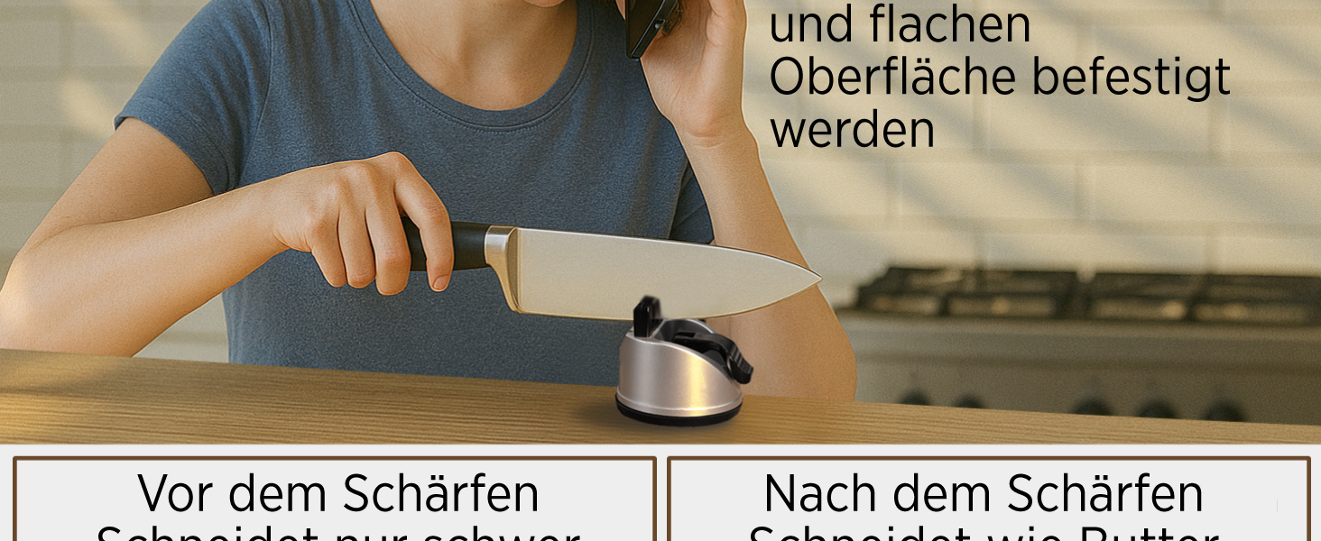 SHARPAL 191H - ручний точило для ножів з 3 ступенями, професійне, з присоскою. Підходить для ножів з прямим та хвилястим лезом