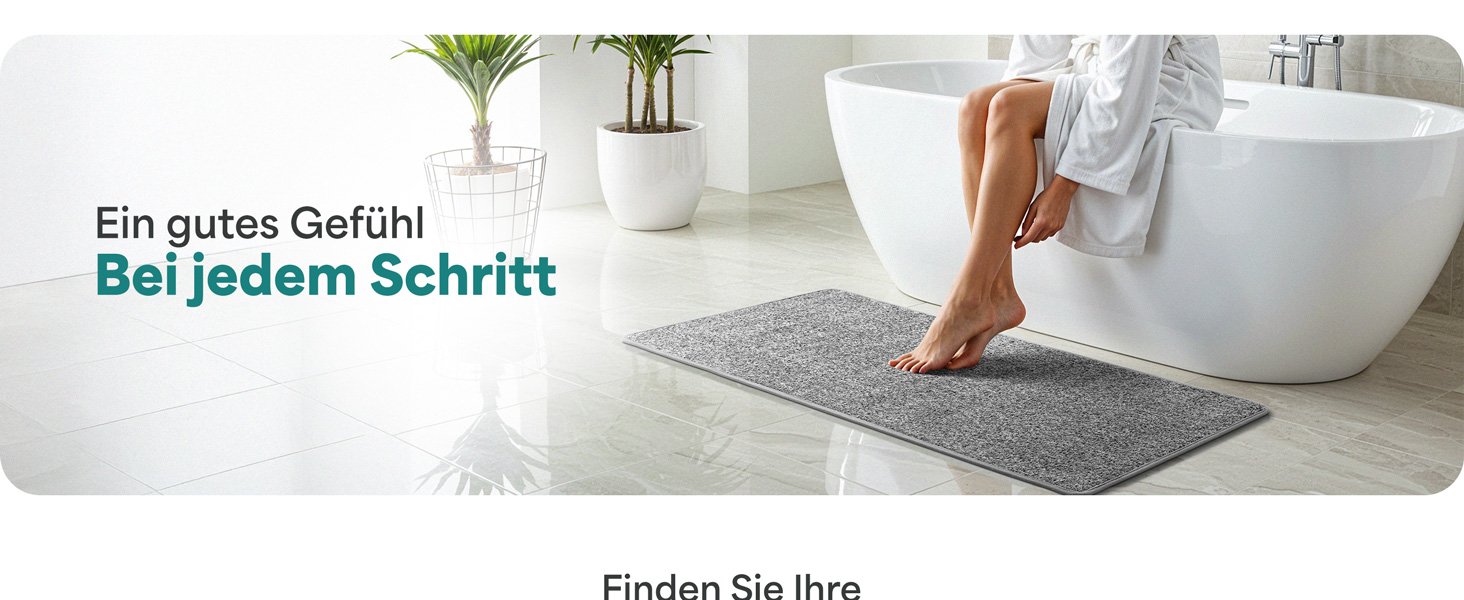 Гігієнічний килимок для ванної кімнати 90x60 см, протиковзкий та вологопоглинаючий дівір для душу, що швидко сохне, світло-сірий