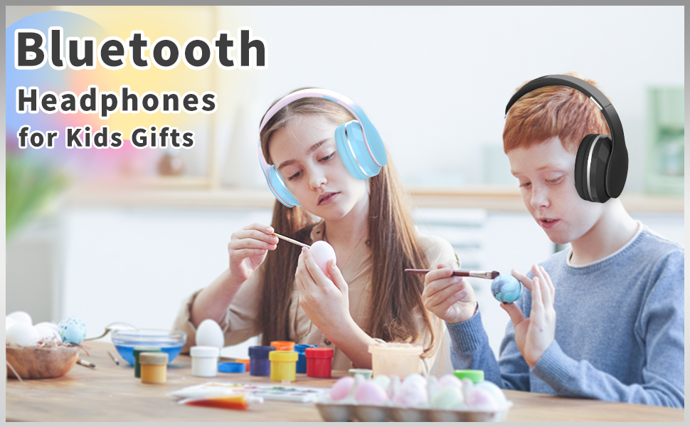 Дитячі навушники Xunpuls Bluetooth Over-Ear з мікрофоном (Рожеві)