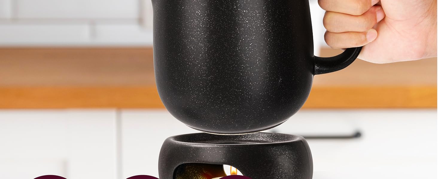Чайник Happy Lemuro з ситечком - 1,2 л - Керамічний чайник чорного кольору (антрацит)