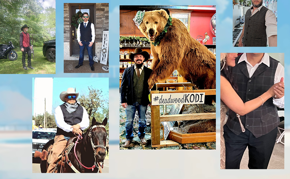 Жилет чоловічий SOLOVEDRESS вовняний, формальний, Regular Fit, для весілля, для наречених та гостей, коричневий