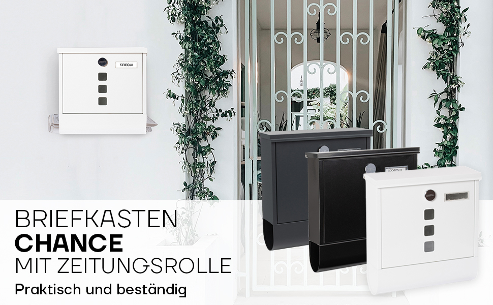 Поштовий ящик ARREGUI Chance E7005 сталевий з газетницею, антрацит (DIN A4)