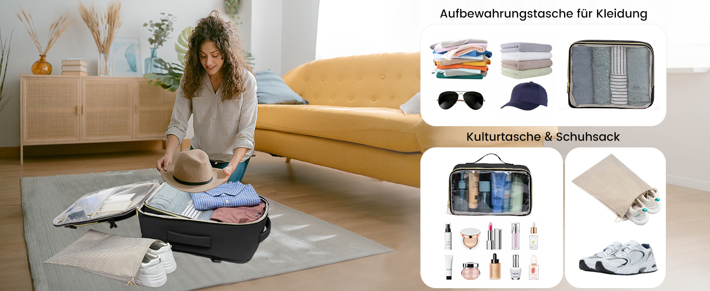 LOVEVOOK Рюкзак для ручної поклажі, 40L, водонепроникний, для ноутбука 17 дюймів, Easyjet, для подорожей, роботи, трекінгу, оливково-бежевий (18 дюймів, A-чорний)