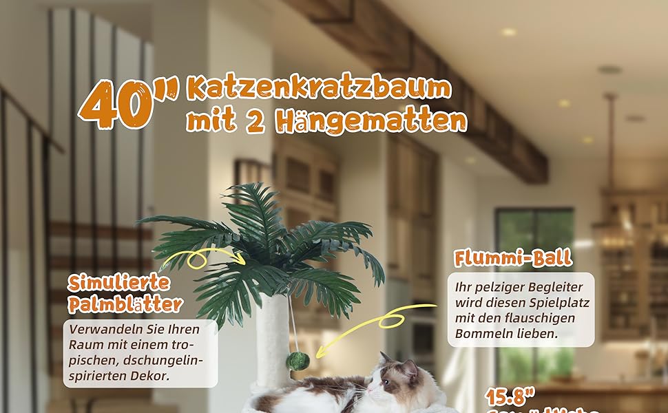Котячий будиночок-крісло з когтеточкою Fantasreen 84 см з іграшками для котів