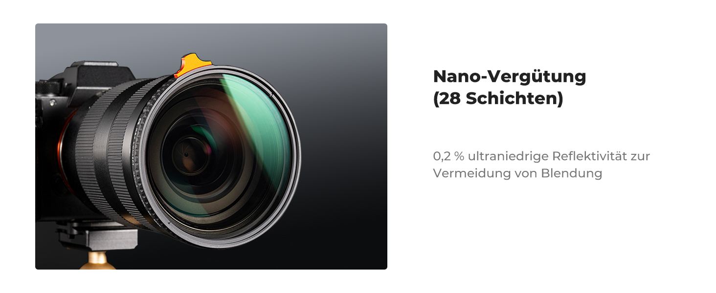 Фільтр ND K&F Concept Nano X-Serie Variabel 49mm, ND3-ND1000 (1.5-10 ступенів)