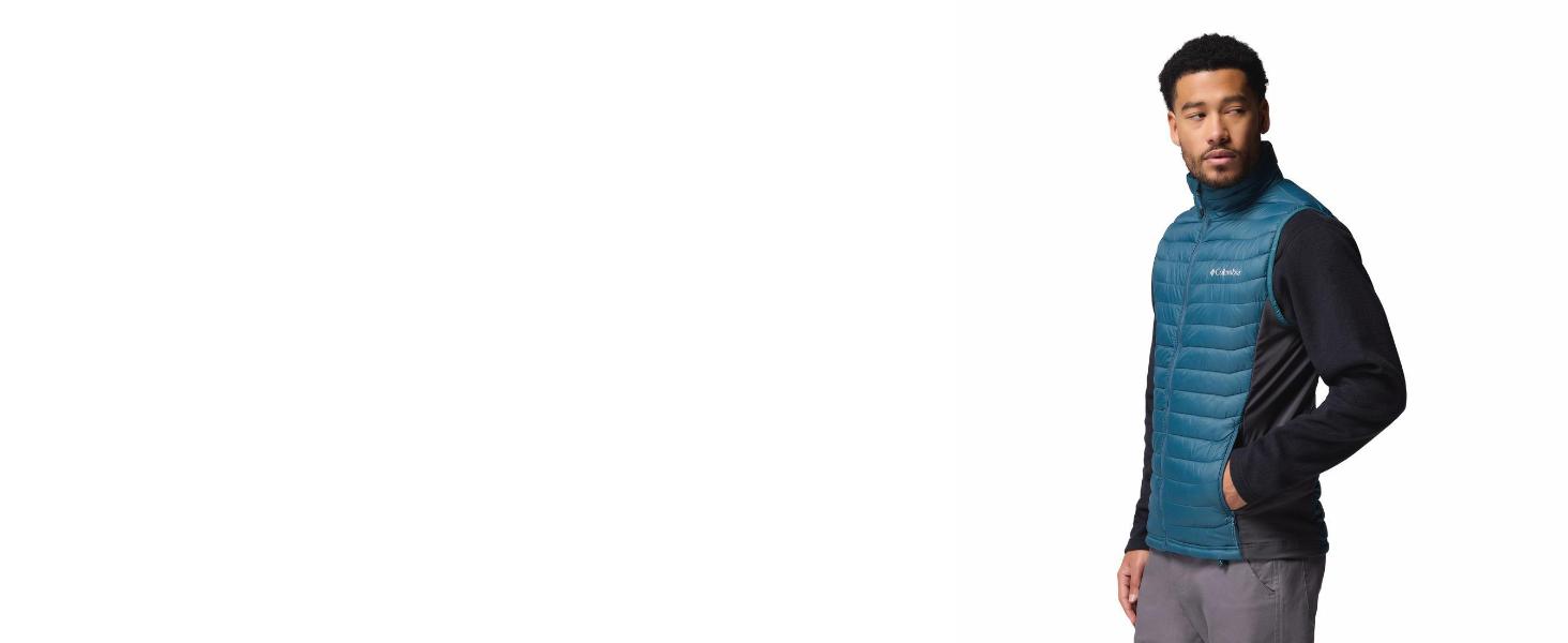 Жилет Columbia Powder Pass Hybrid - чоловічий, утеплений, чорний (L)