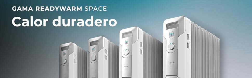 Конвектор масляний Cecotec ReadyWarm 11000 Space, 2500 Вт, 11 ребер обігріву, 3 режими, 25 м², білий