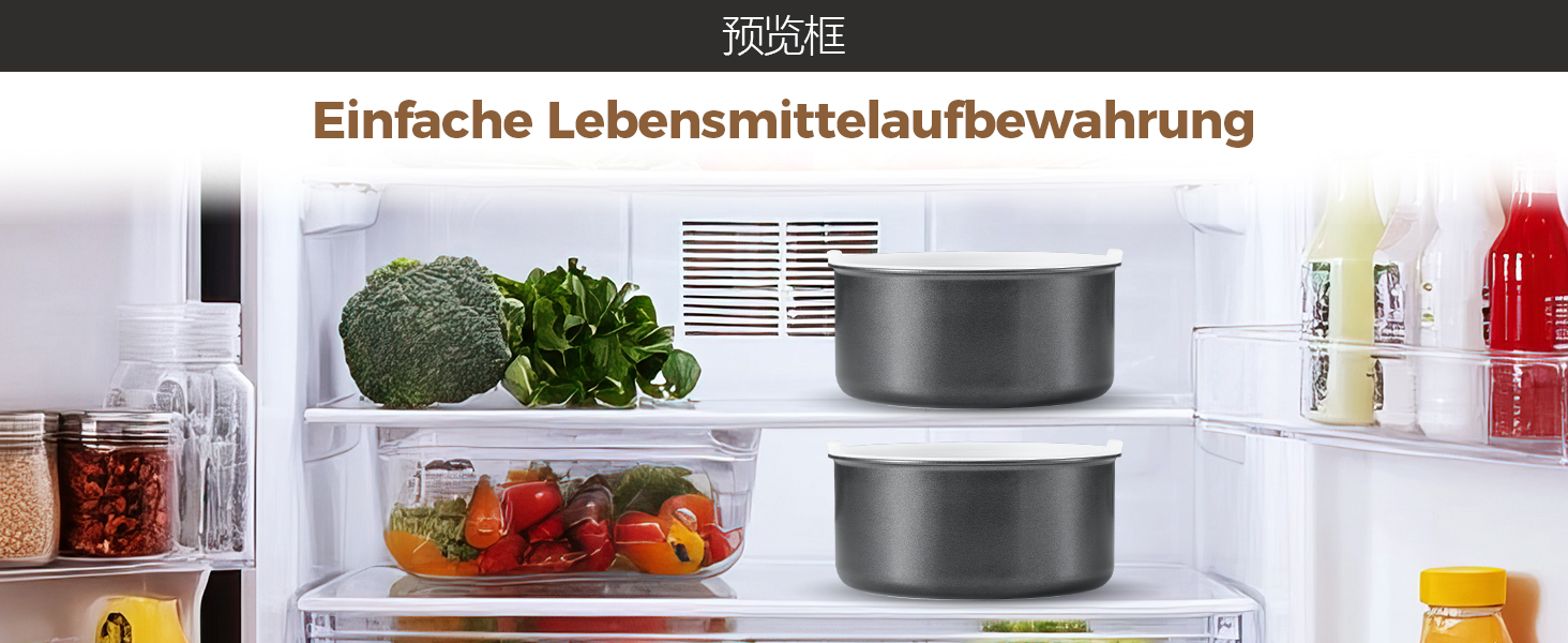 Набір каструль BEZIA 17 предметів з знімним ручкою, антипригарне покриття з кераміки, набір каструль для індукційних плит, підходить для всіх типів плит, стійкий до нагріву, посуд для кемпінгу, посуд для духовки (темно-сірий)