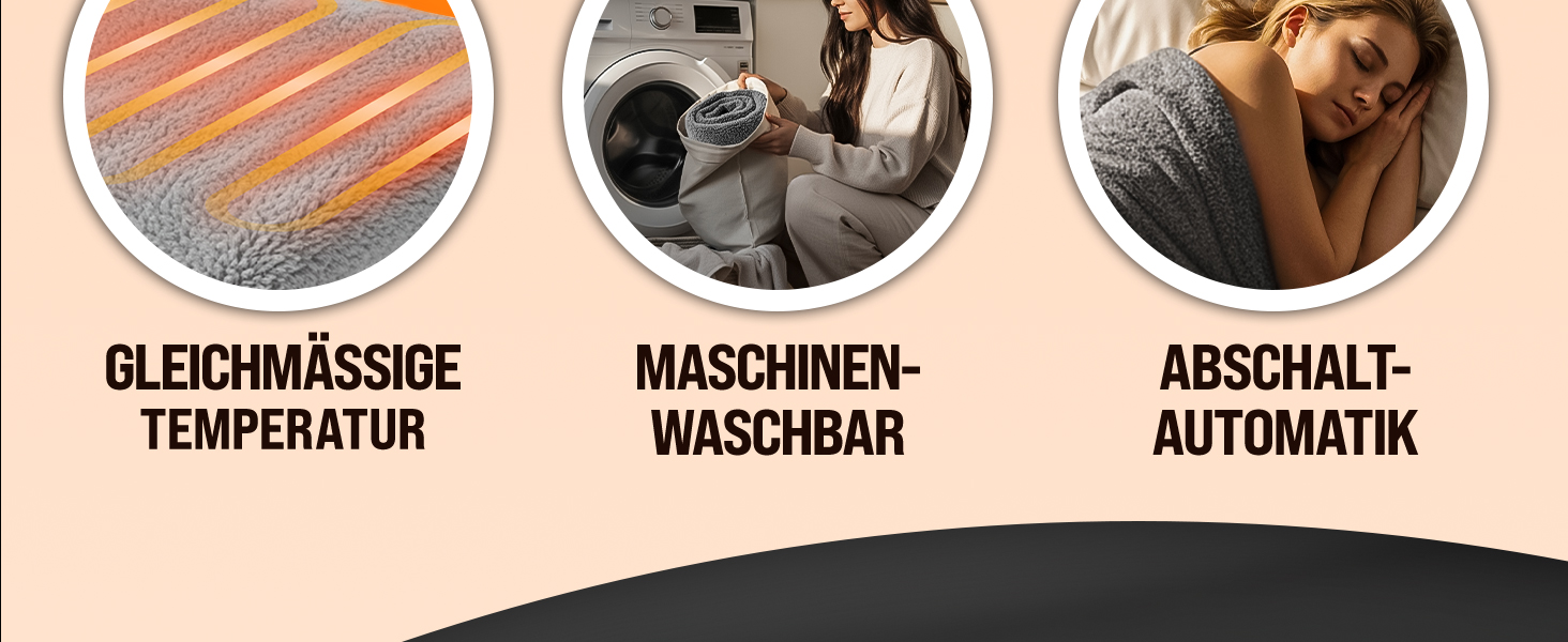 Електрична ковдра Monzana® 180x130 см, 120 Вт, 10 режимів нагріву, таймер, захист від перегріву, пральна, тепла флісова ковдра для ліжка