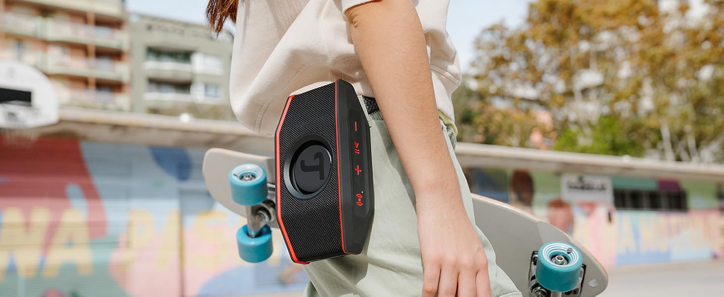 Портативна Bluetooth-колонка Teufel ROCKSTER GO 2 для вулиці, сіро-чорна