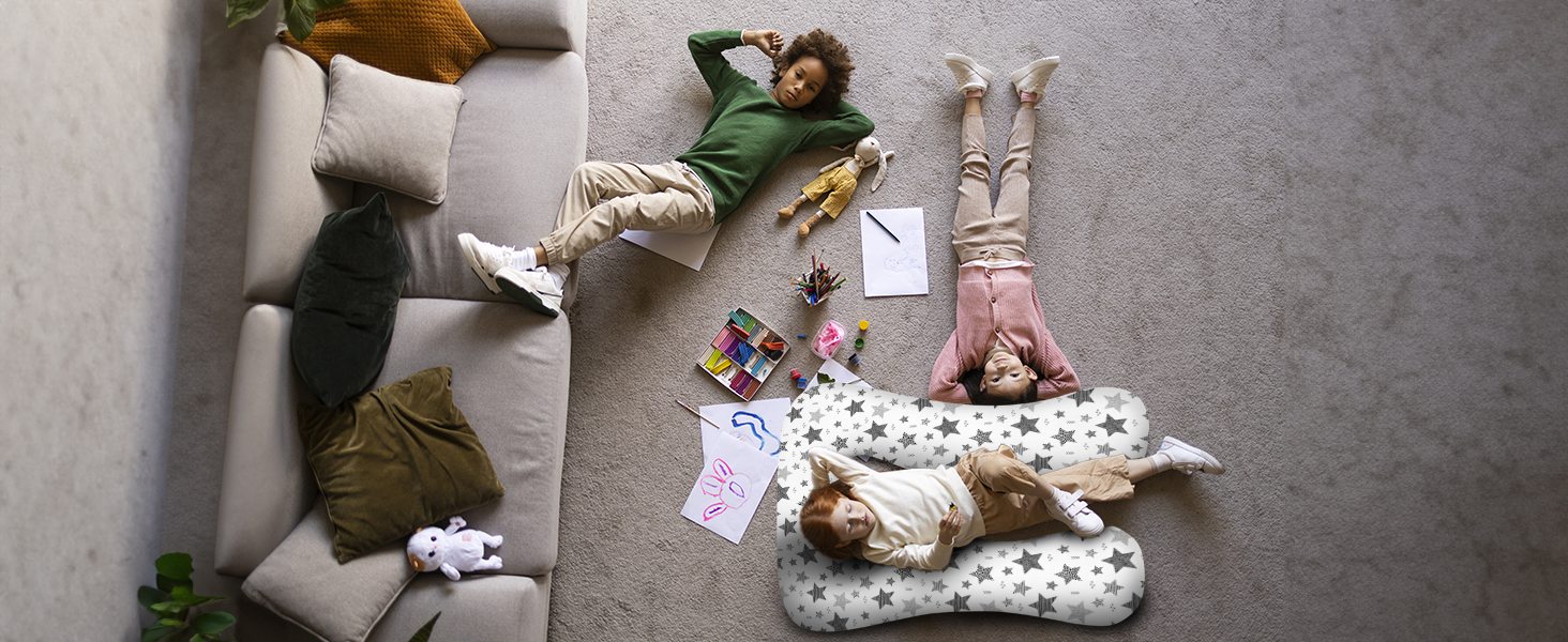 Подушка для годування Amilian Stillkissen для сну на боці, вагітних та після пологів, XXL, Body Pillow, небесно-блакитний