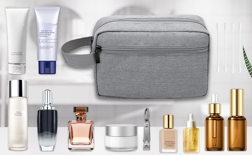 Чоловічий дорожній косметичний набір, жіноча культбагер великого розміру, косметичка-органайзер з подвійною блискавкою, чорна (#3)