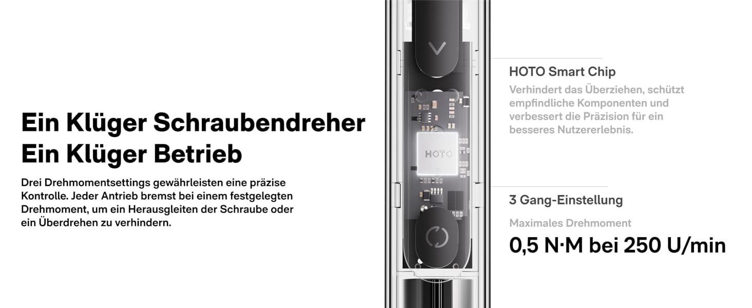 HOTO SNAPBLOQ™ S-A01 Міні Електричний Набір Викруток, Прецизійний Інструмент для Ремонту, 3 Регулювання Моменту, для Телефонів, Ноутбуків, Окулярів та Годинників