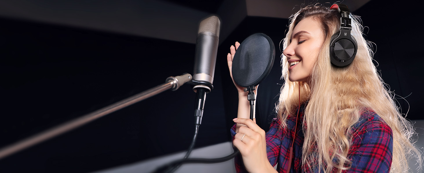 OneOdio A71: Професійні навушники Over-Ear для DJ та студійної роботи, з кабелем, Share Port, червоний