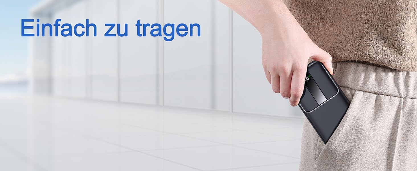 Power Bank JVGoal 10000 mAh USB-C PD 18W з LCD-дисплеєм для iPhone, Nintendo Switch, Tablets