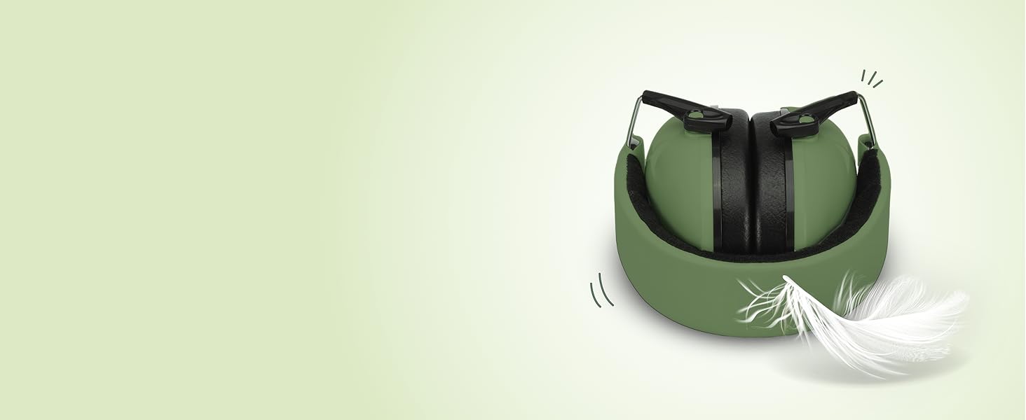 Schallwerk® Kapselgehörschutz Kiddies: Дитячі навушники-захисники від шуму | Навушники для дітей, преміум-якість, захист від шуму, ідеальні для повсякденного використання та заходів (Оливковий зелений)