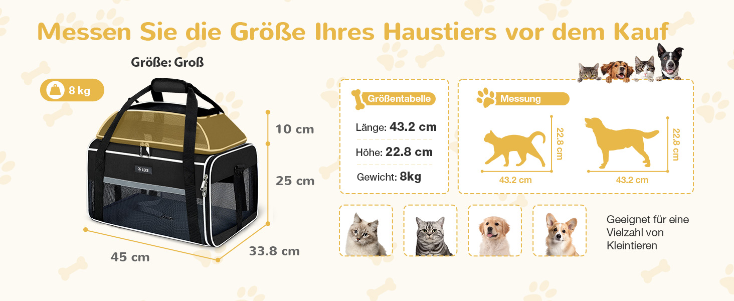 Транспортна сумка для собак і котів, розширювана, до 6 кг, чорна (L)