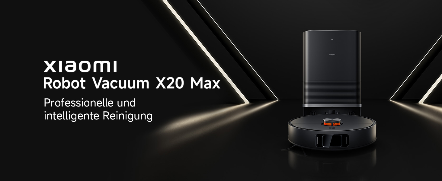 Робот-пилосос Xiaomi X20 Max з функцією вологого прибирання, потужність всмоктування 8000 Па, висувний рукав для протирання