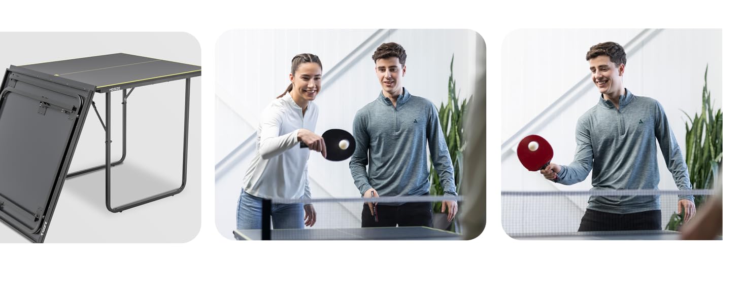 Стіл для пінг-понгу JOOLA Midsize, комплект з сіткою та набором для пінг-понгу, сірий