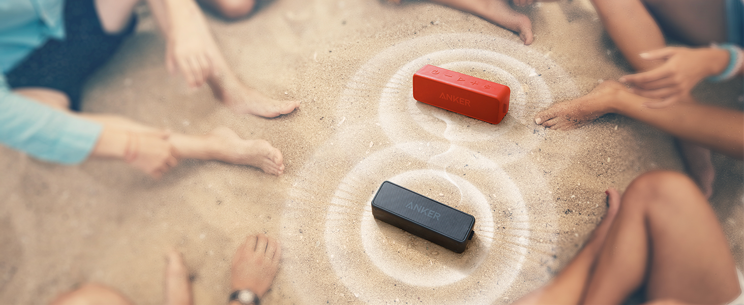 Портативна Bluetooth колонка Anker SoundCore 2, Чорна: потужний звук, глибокий бас, 24 години роботи, водонепроникність IPX7, сумісна з iPhone, Galaxy